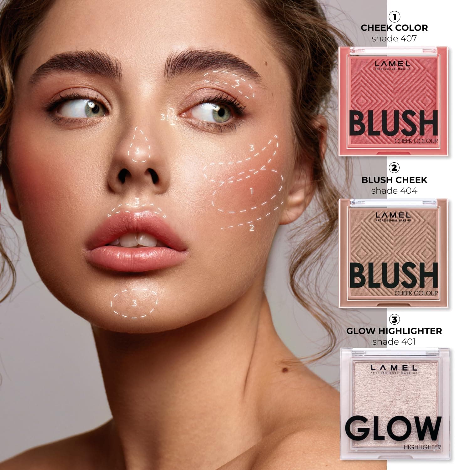 رژگونه پودری Lamel بنفش مدل 408 رنگ Plum وزن 3.8g رژگونه پودری Lamel بنفش مدل 408 رنگ Plum وزن 3.8g
