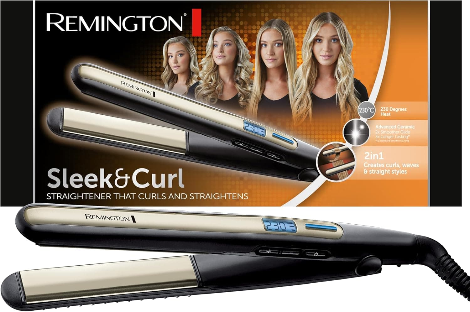 اتو مو Remington مدل S6500 با قابلیت صاف و فر کردن اتو مو Remington مدل S6500 با قابلیت صاف و فر کردن