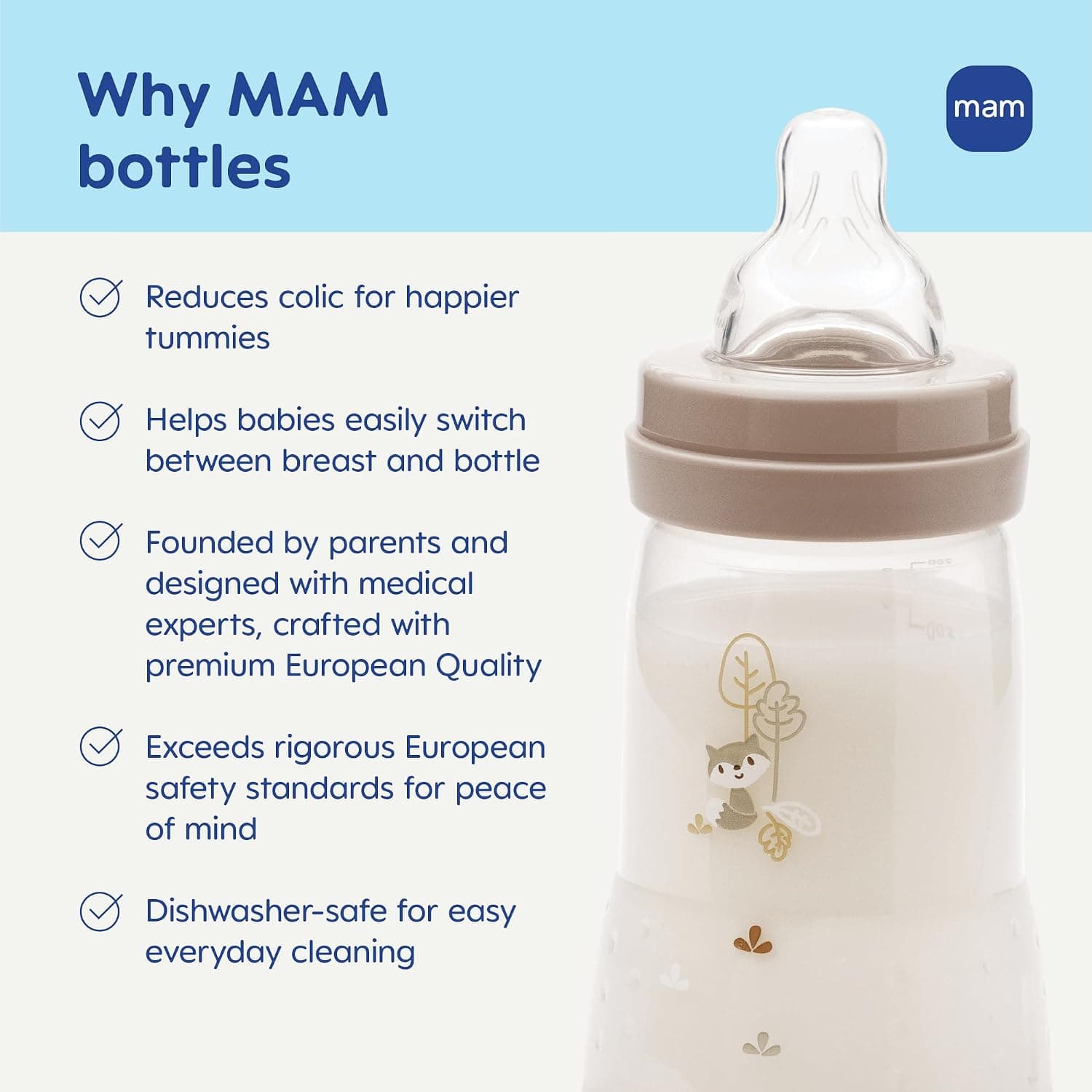 شیشه شیر دخترانه MAM ضد نفخ مدل Easy Start 9 oz 2 Count شیشه شیر دخترانه MAM ضد نفخ مدل Easy Start 9 oz 2 Count