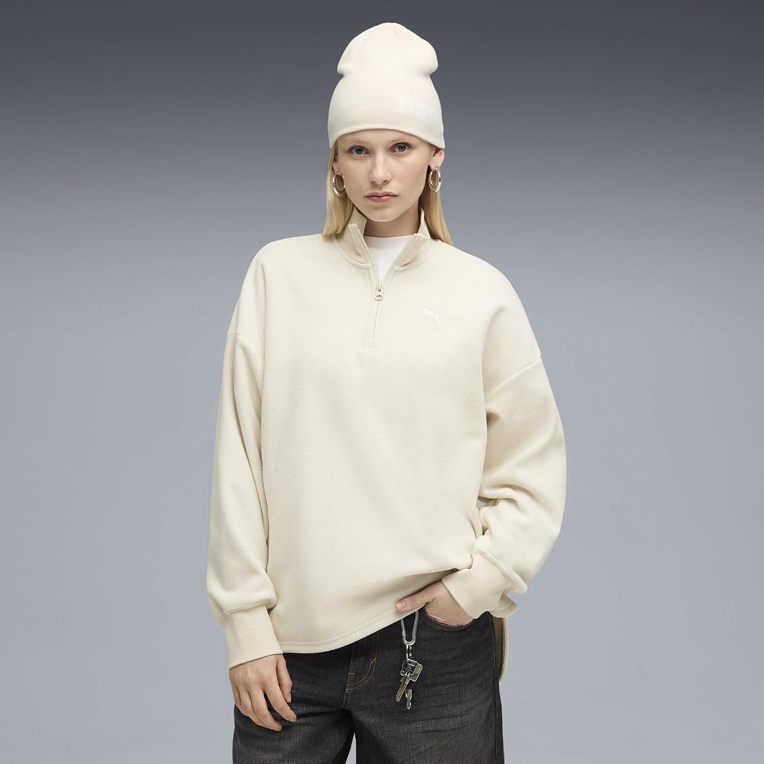 سویشرت زنانه PUMA HER نیمزیپ زمستانی سویشرت زنانه PUMA HER نیمزیپ زمستانی