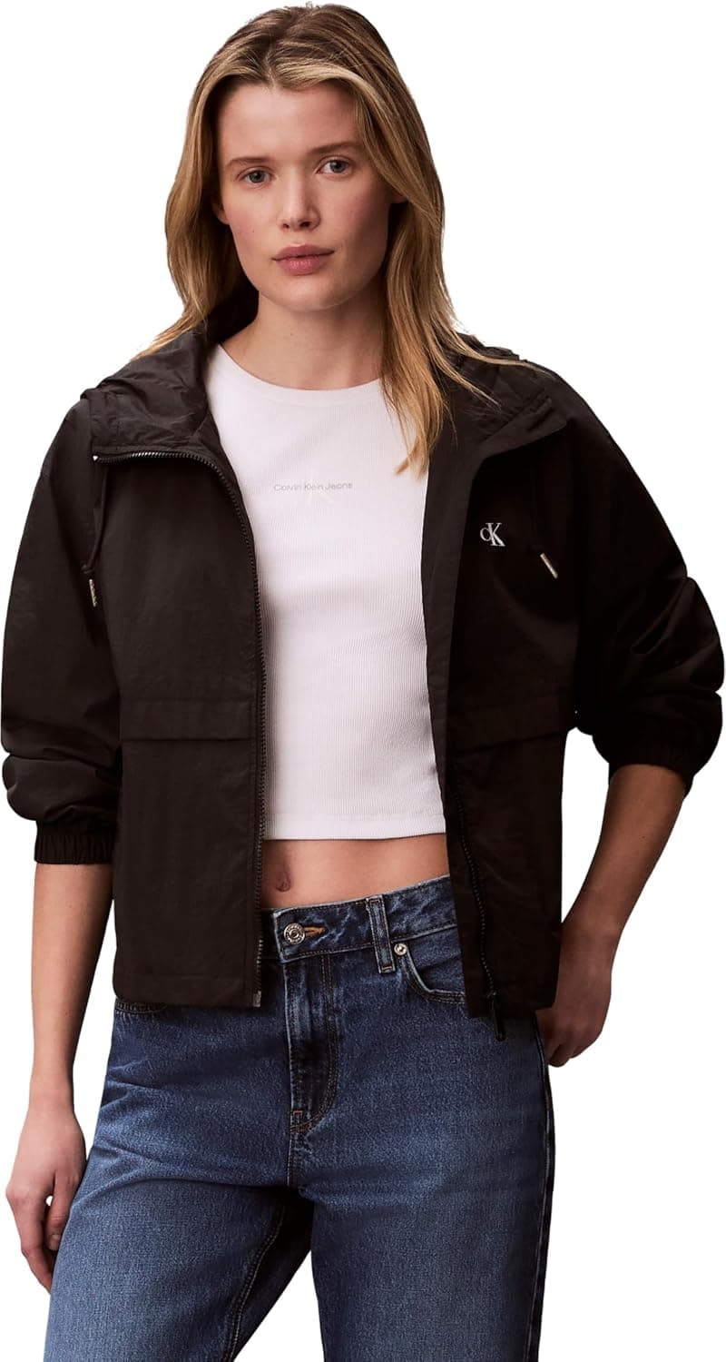 ژاکت بادگیر زنانه Calvin Klein نایلونی مدل ESSENTIAL ژاکت بادگیر زنانه Calvin Klein نایلونی مدل ESSENTIAL