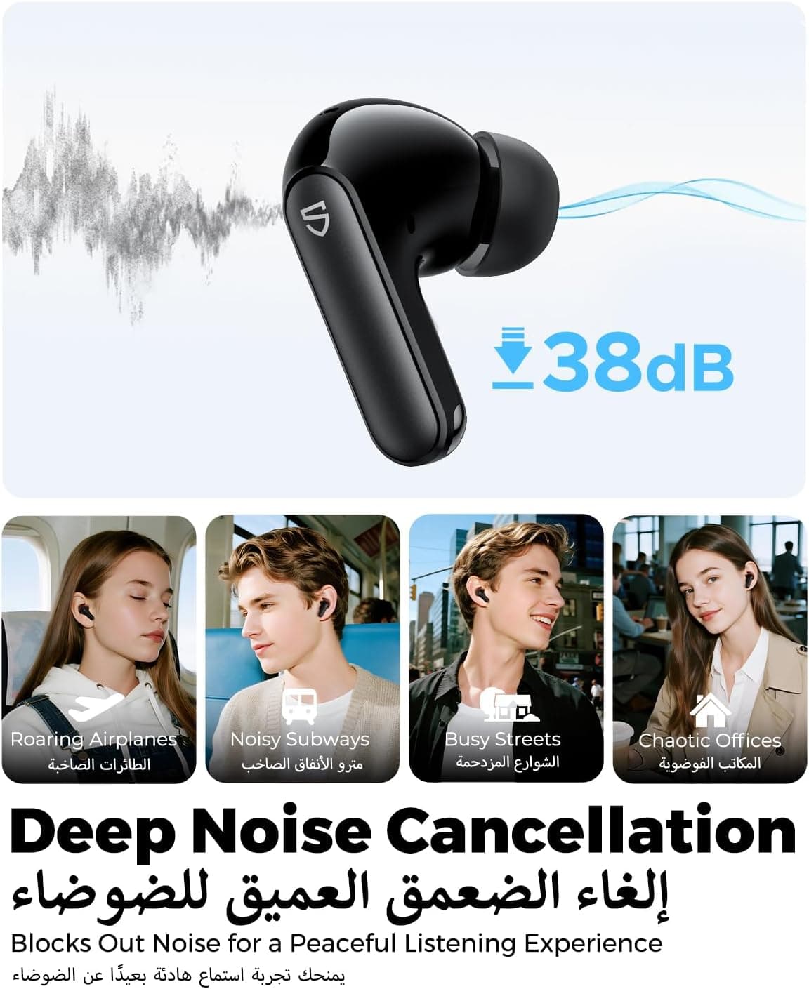 ایربادز بیسیم SoundPEATS با حذف نویز 38dB مدل Q3 Pro ایربادز بیسیم SoundPEATS با حذف نویز 38dB مدل Q3 Pro