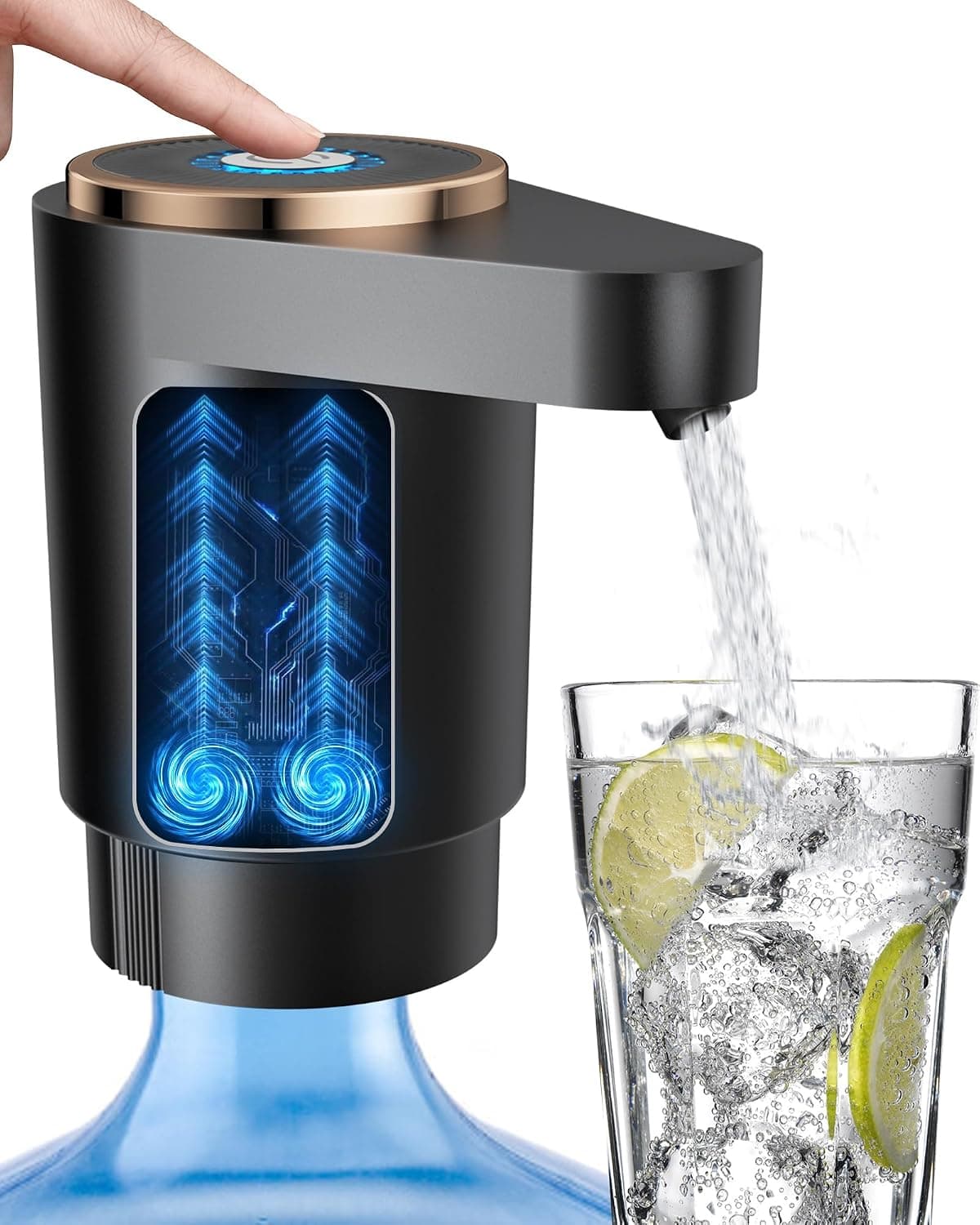 پمپ برقی آب 5 Gallon Cozycharm قابل حمل با شارژ USB-C مشکی پمپ برقی آب 5 Gallon Cozycharm قابل حمل با شارژ USB-C مشکی