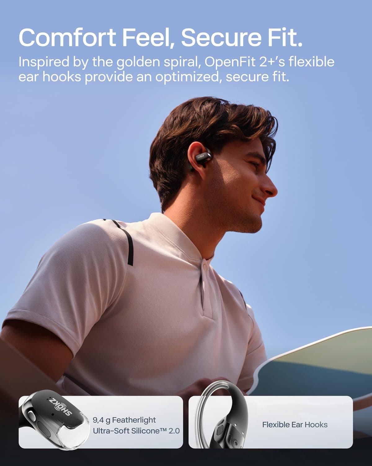 هدفون SHOKZ گوشباز مدل OpenFit 2+ مشکی هدفون SHOKZ گوشباز مدل OpenFit 2+ مشکی