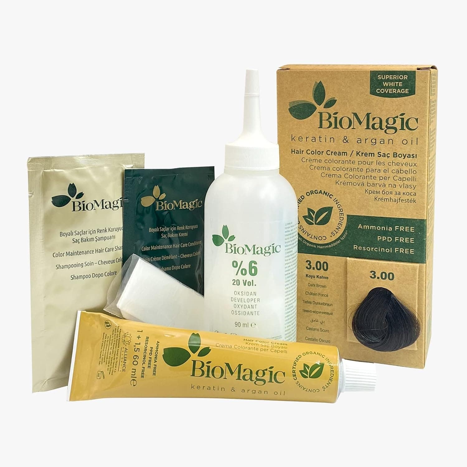 رنگ مو Biomagic قهوهای تیره مدل 3/00، 60 ml رنگ مو Biomagic قهوهای تیره مدل 3/00، 60 ml