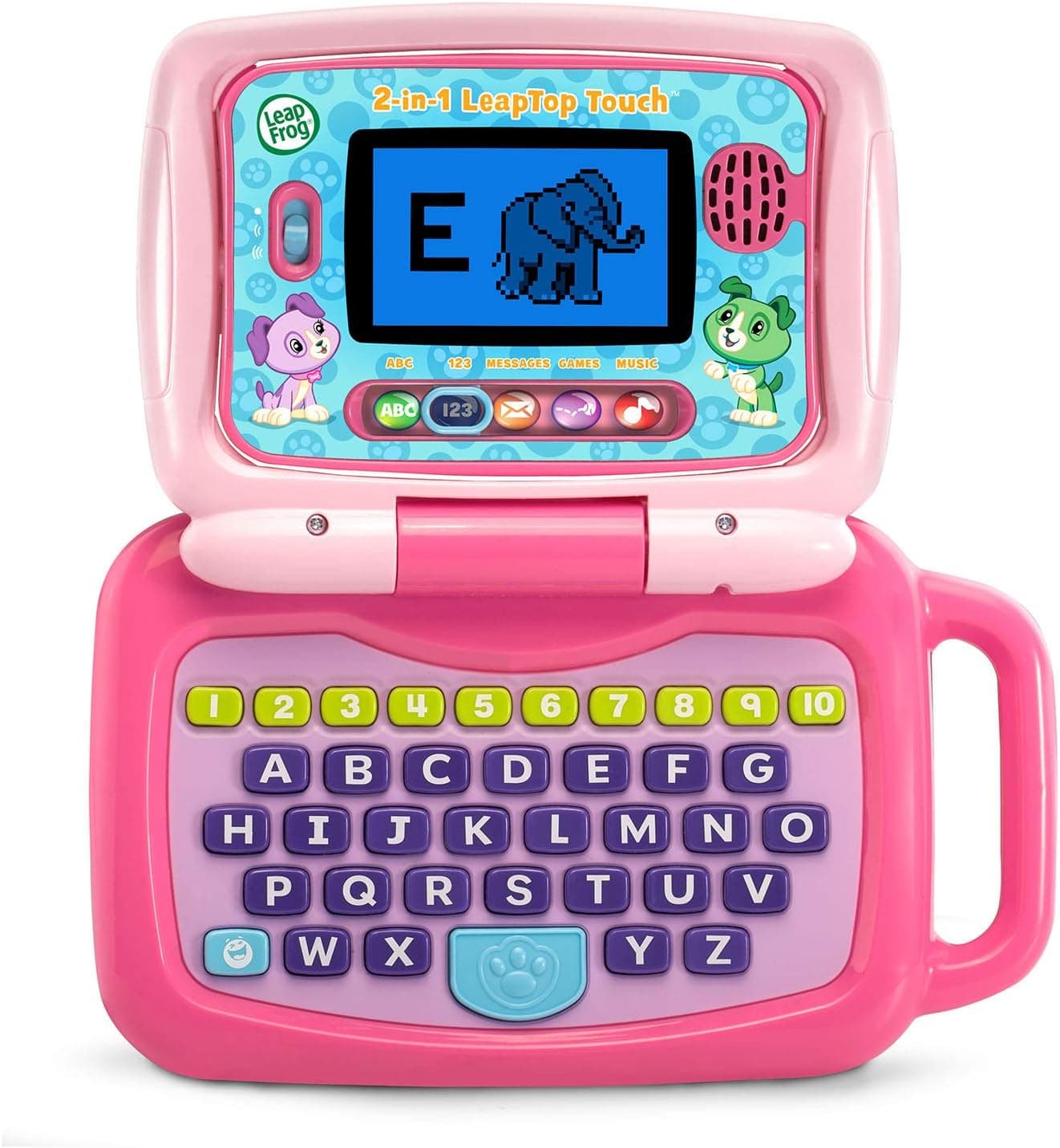 لپتاپ آموزشی کودک LeapFrog دوکاره لمسی صورتی لپتاپ آموزشی کودک LeapFrog دوکاره لمسی صورتی