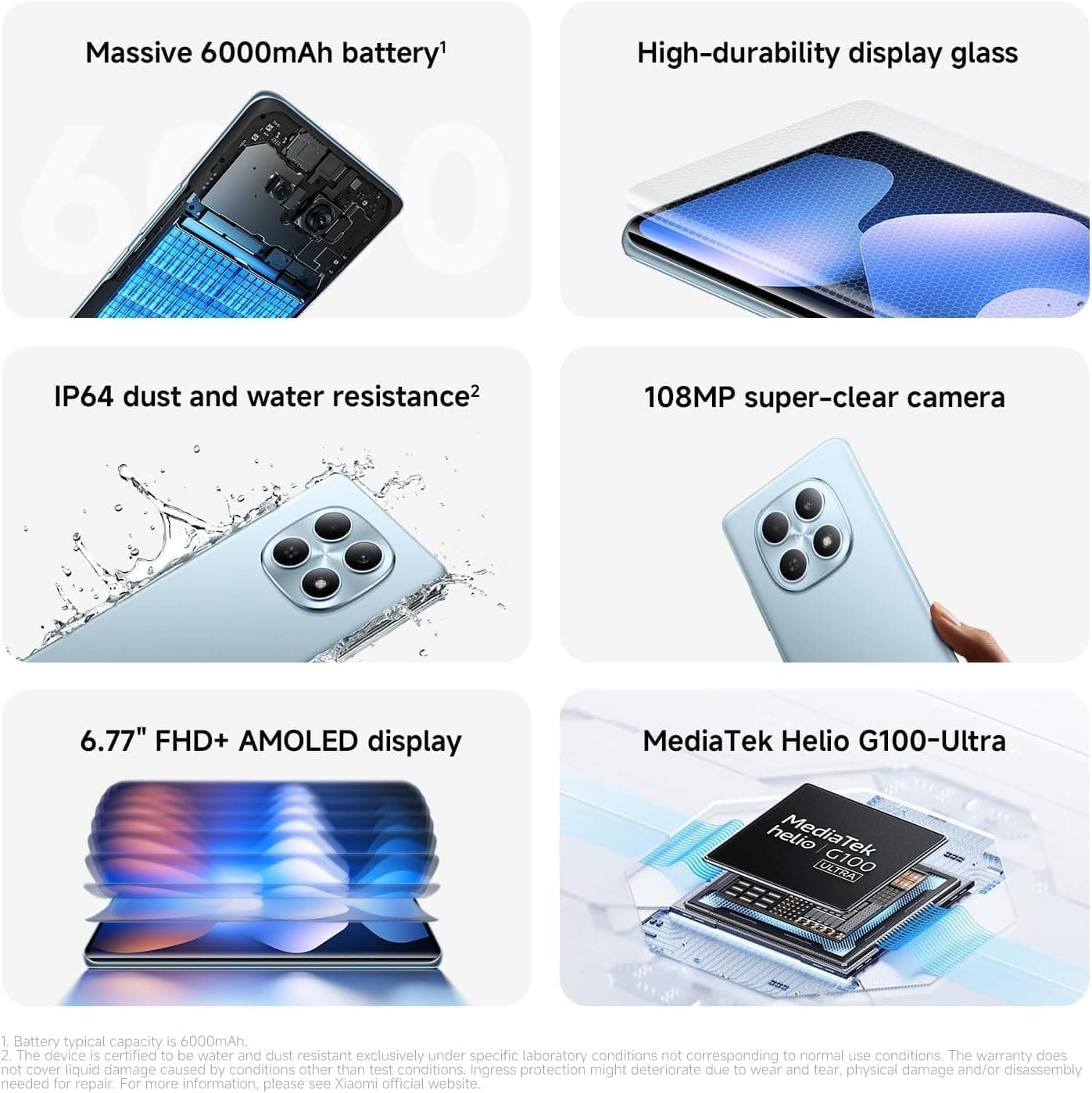 گوشی هوشمند Xiaomi Redmi Note 15 با حافظه 8+256GB مشکی و باتری 6000mAh گوشی هوشمند Xiaomi Redmi Note 15 با حافظه 8+256GB مشکی و باتری 6000mAh