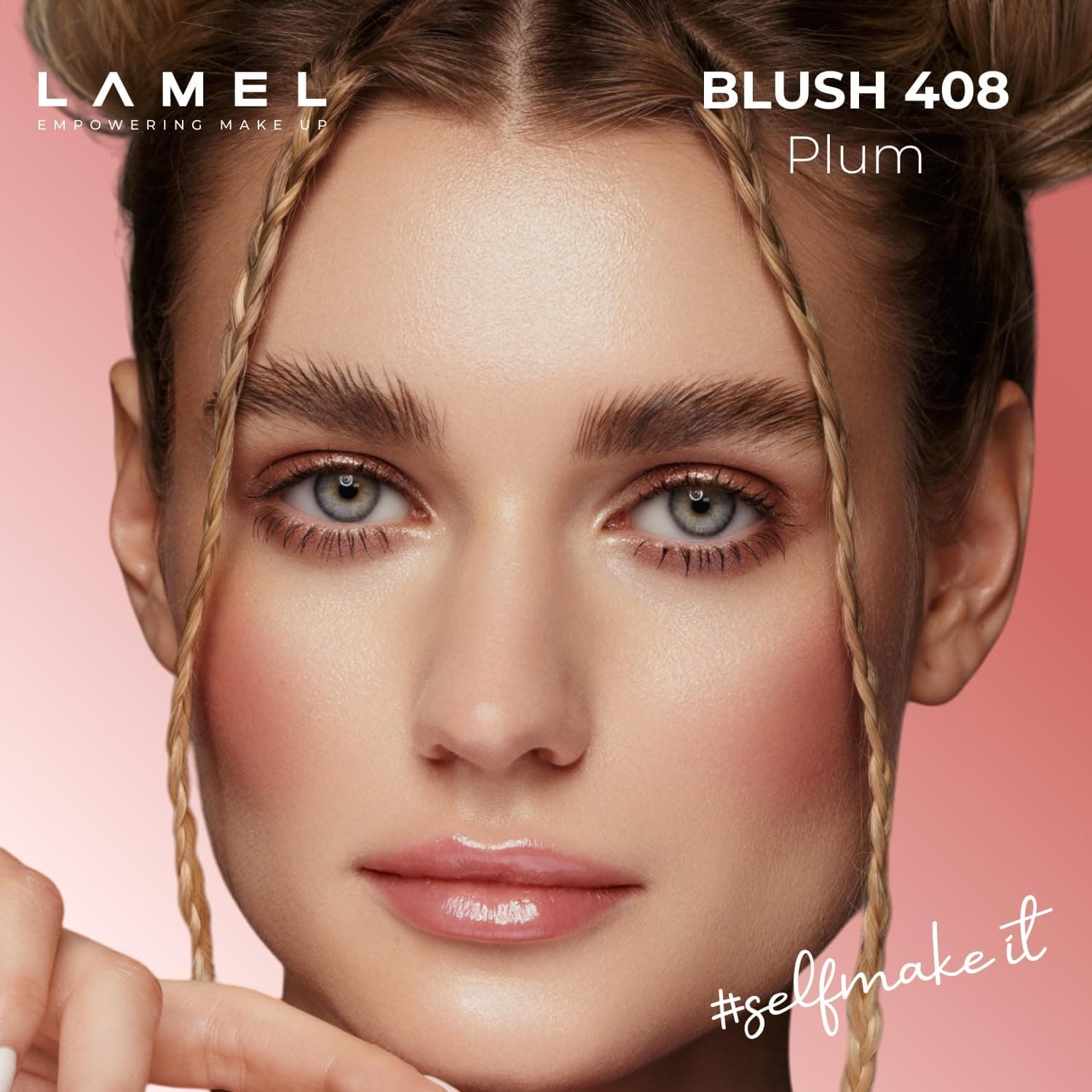 رژگونه پودری Lamel بنفش مدل 408 رنگ Plum وزن 3.8g رژگونه پودری Lamel بنفش مدل 408 رنگ Plum وزن 3.8g