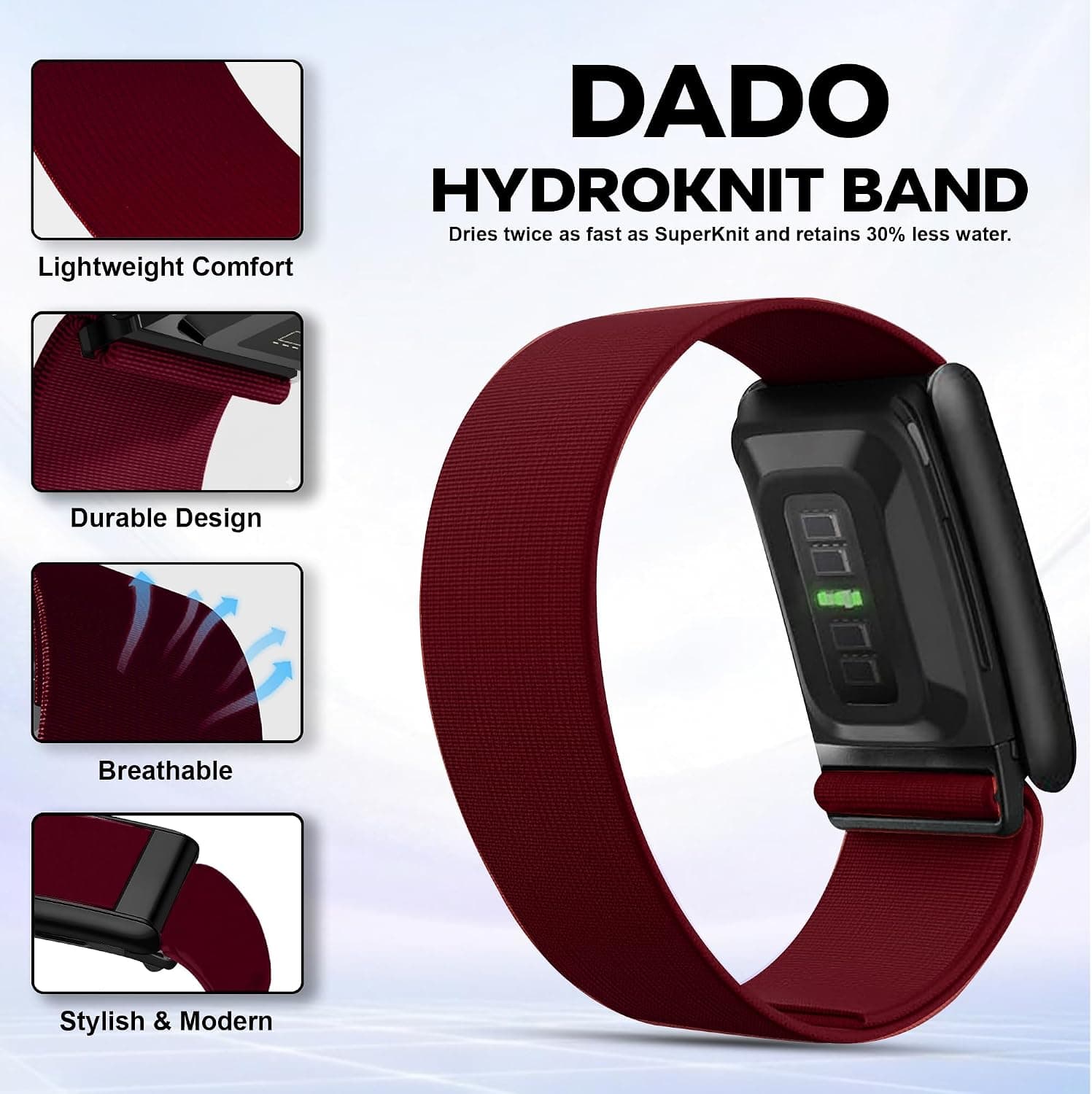 بند ورزشی نایلونی ضدآب Dado HydroKnit سازگار با WHOOP 5.0، One، Peak و Life بند ورزشی نایلونی ضدآب Dado HydroKnit سازگار با WHOOP 5.0، One، Peak و Life