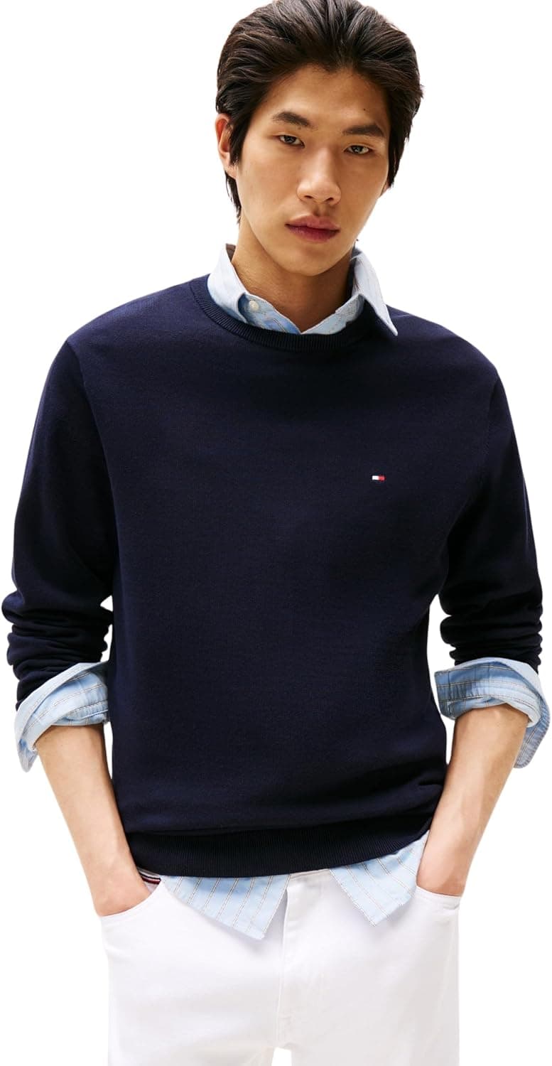 تیشرت پولو مردانه Tommy Hilfiger Essential نخی یقه گرد مدل Mw0mw14748 تیشرت پولو مردانه Tommy Hilfiger Essential نخی یقه گرد مدل Mw0mw14748