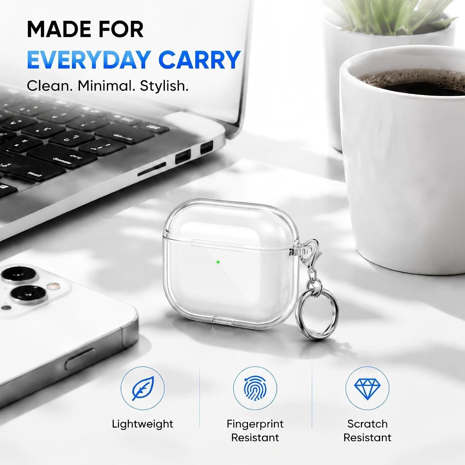 قاب شفاف MHYALUDO برای AirPods 5 (2026) و AirPods 4 (2024) سفید قاب شفاف MHYALUDO برای AirPods 5 (2026) و AirPods 4 (2024) سفید