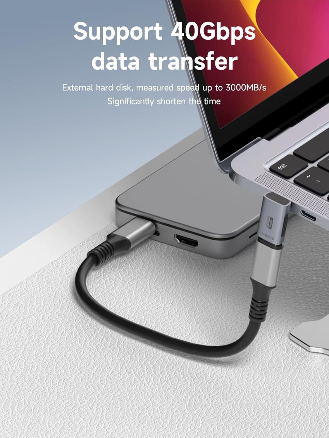 آداپتور USB-C Hagibis زاویه ۹۰ درجه 240W 40Gbps 8K بسته ۲ تایی آداپتور USB-C Hagibis زاویه ۹۰ درجه 240W 40Gbps 8K بسته ۲ تایی