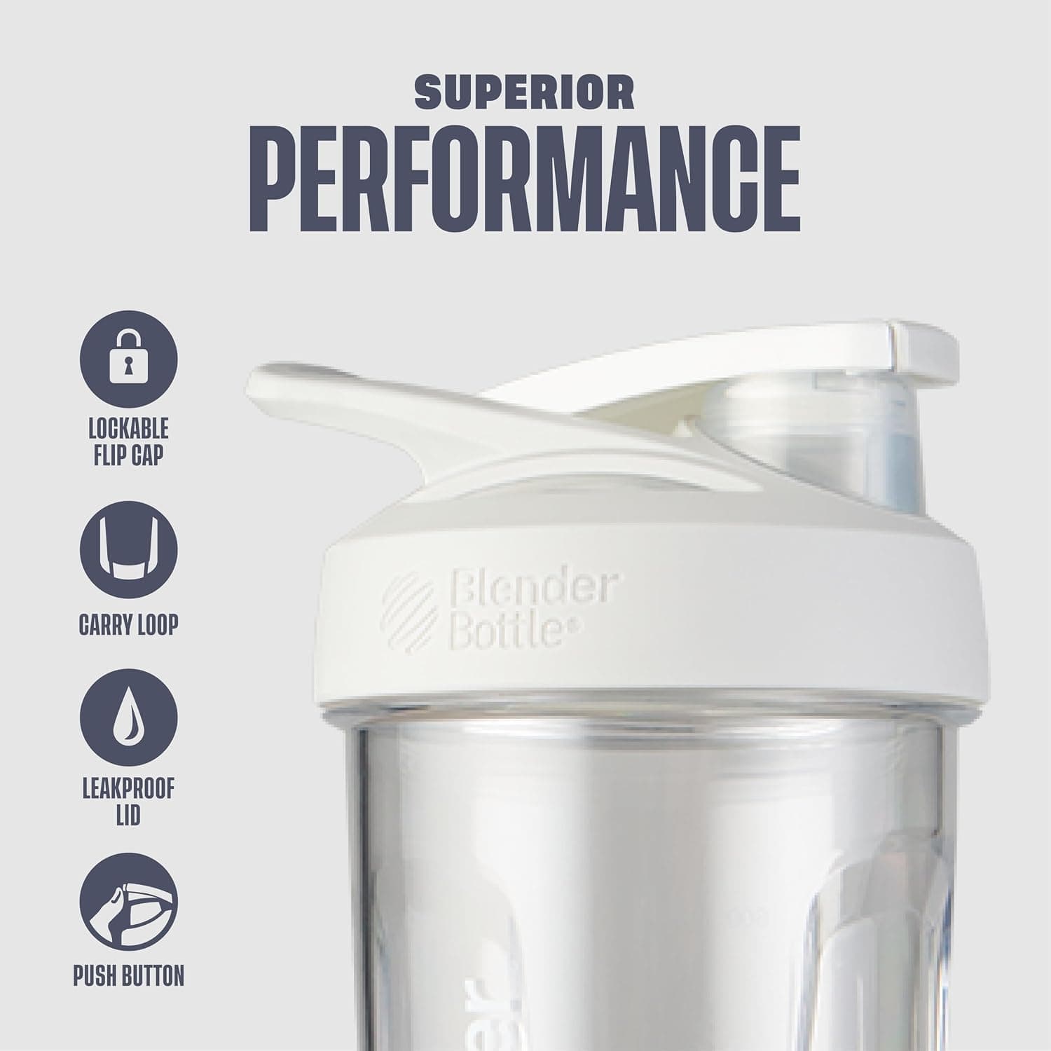 شیکر BlenderBottle مدل Strada، سفید، 28-Ounce شیکر BlenderBottle مدل Strada، سفید، 28-Ounce