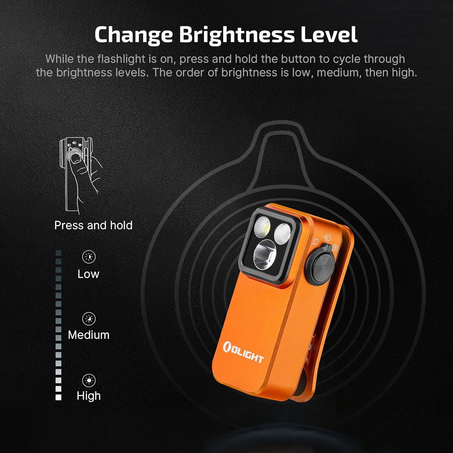 چراغقوه گیرهای شارژی EDC OLIGHT نارنجی مدل Oclip Pro چراغقوه گیرهای شارژی EDC OLIGHT نارنجی مدل Oclip Pro