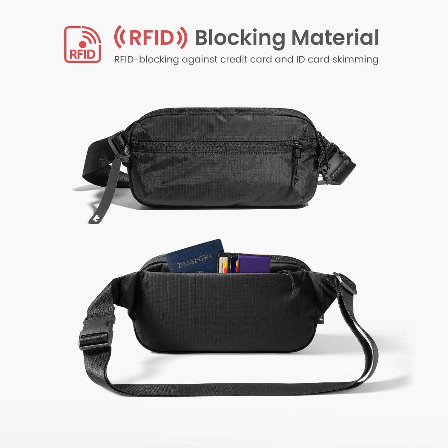 کیف دوشی مردانه و زنانه tomtoc با محافظ RFID، ضدآب و سبک، ظرفیت 1,5L–3,5L کیف دوشی مردانه و زنانه tomtoc با محافظ RFID، ضدآب و سبک، ظرفیت 1,5L–3,5L