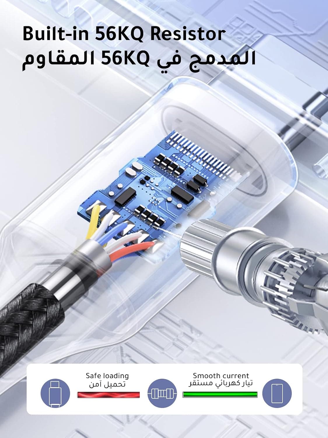 کابل شارژ سریع USB A به USB C برند UGREEN با روکش بافتهشده 1M و توان 18W کابل شارژ سریع USB A به USB C برند UGREEN با روکش بافتهشده 1M و توان 18W