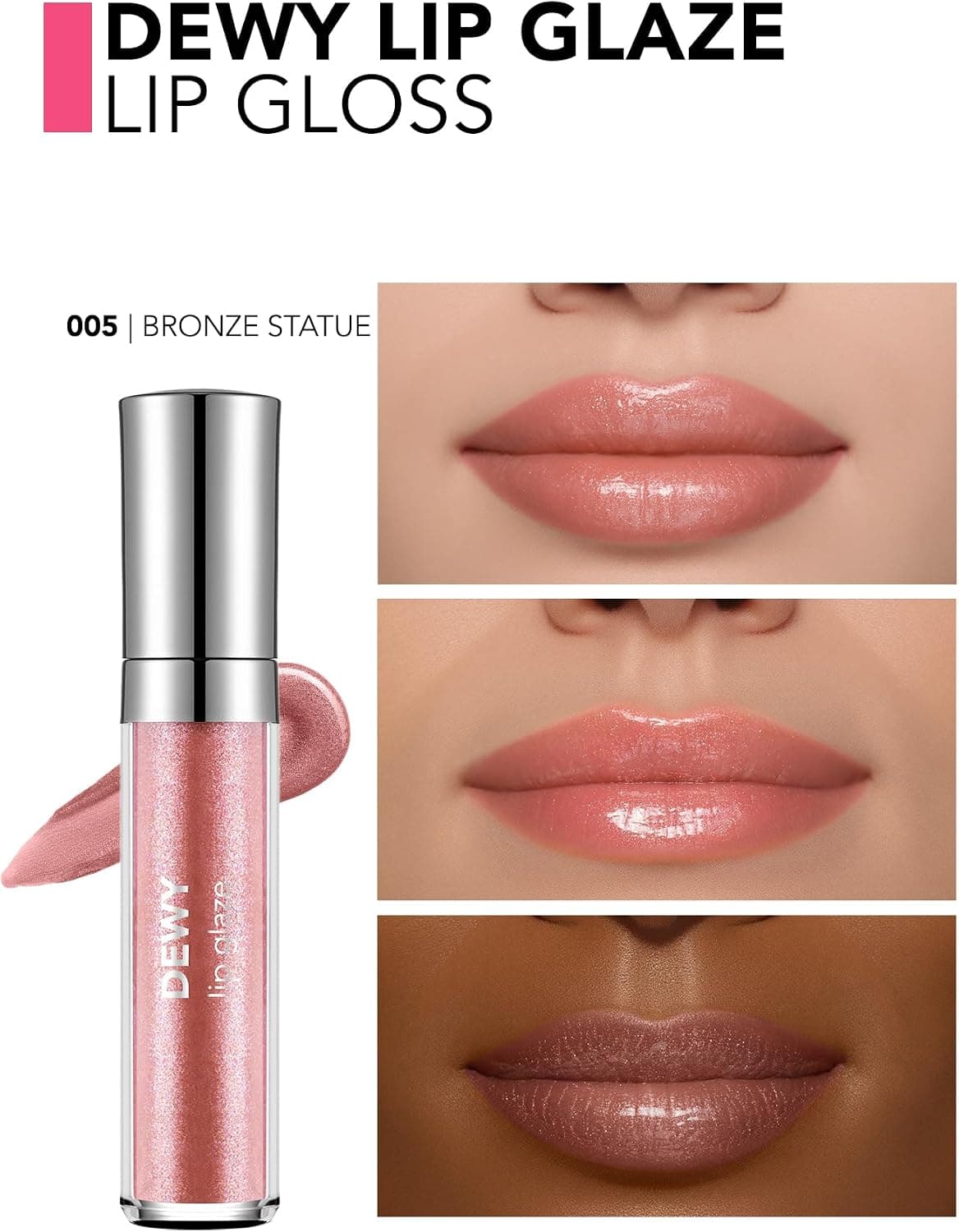 برق لب مغذی Flormar Dewy Lip Glaze رنگ 005 Bronze Statue برق لب مغذی Flormar Dewy Lip Glaze رنگ 005 Bronze Statue