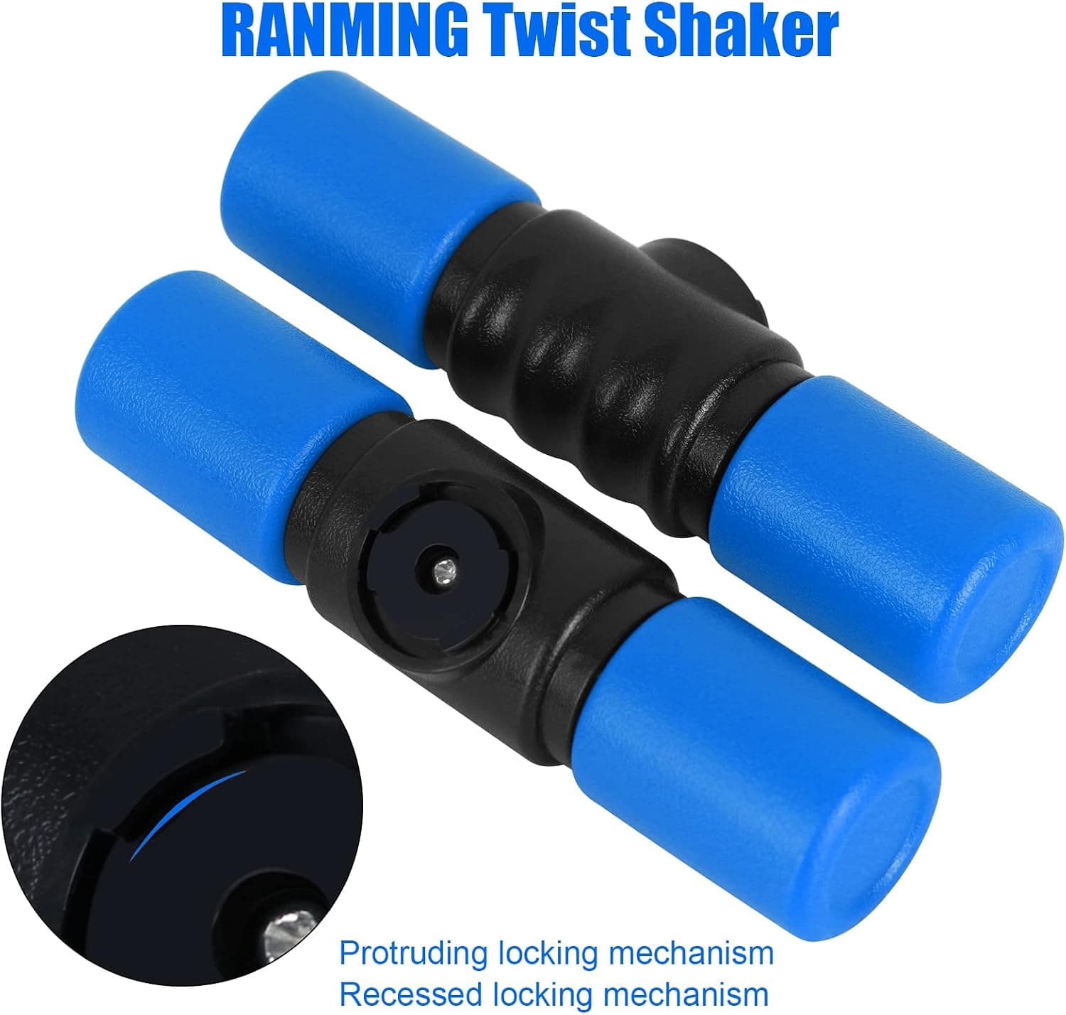 شیکر RANMING Twist Shaker دو ردیفه ABS با صدای متوسط آبی شیکر RANMING Twist Shaker دو ردیفه ABS با صدای متوسط آبی