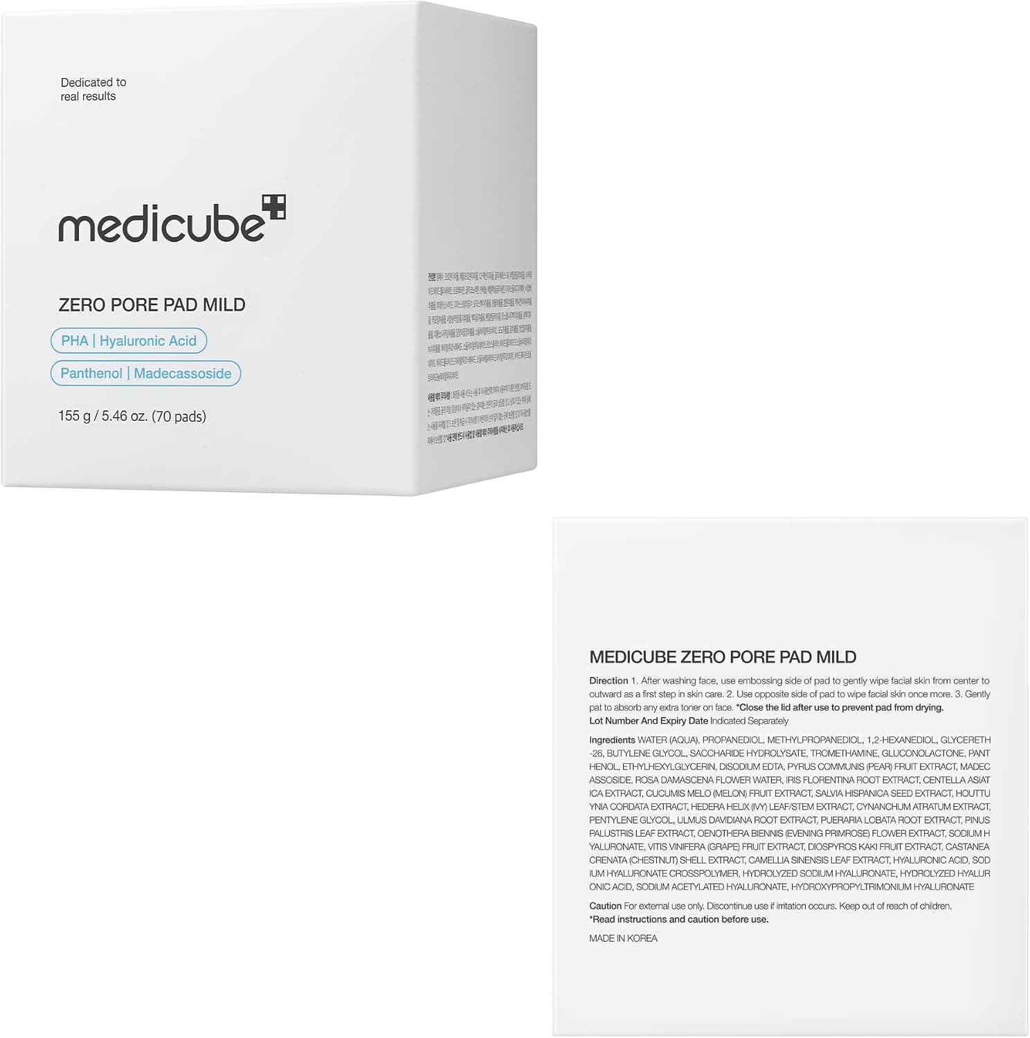 پد تونر لایهبردار medicube Zero Pore Pads Mild 2.0 با PHA برای کاهش منافذ و جوش سر سیاه پد تونر لایهبردار medicube Zero Pore Pads Mild 2.0 با PHA برای کاهش منافذ و جوش سر سیاه