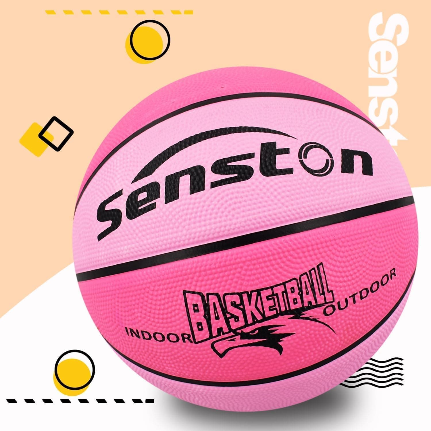 توپ بسکتبال نوجوانان Senston سایز 5 لاستیکی 27.5 inch توپ بسکتبال نوجوانان Senston سایز 5 لاستیکی 27.5 inch