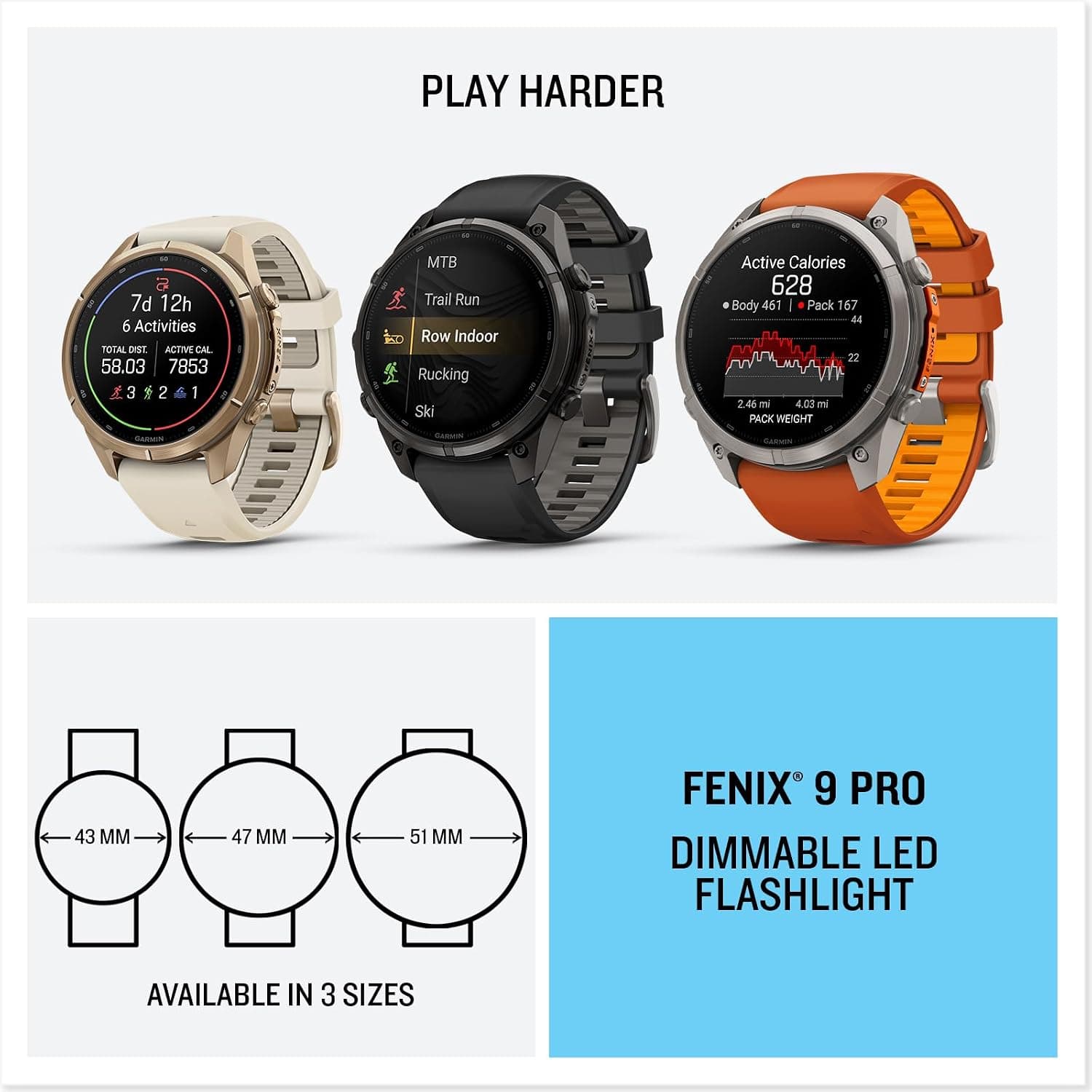 ساعت هوشمند Garmin تیتانیومی Fenix 9 Pro مدل 51mm با بند سیلیکونی نارنجی ساعت هوشمند Garmin تیتانیومی Fenix 9 Pro مدل 51mm با بند سیلیکونی نارنجی