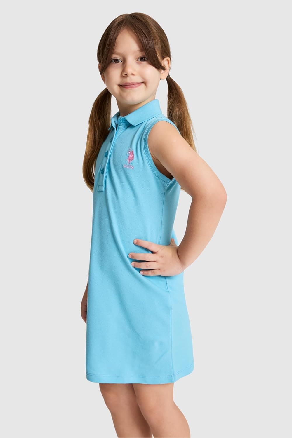 لباس دخترانه U.S. Polo Assn. بافت سرمهای مدل 50325639-VR033 لباس دخترانه U.S. Polo Assn. بافت سرمهای مدل 50325639-VR033