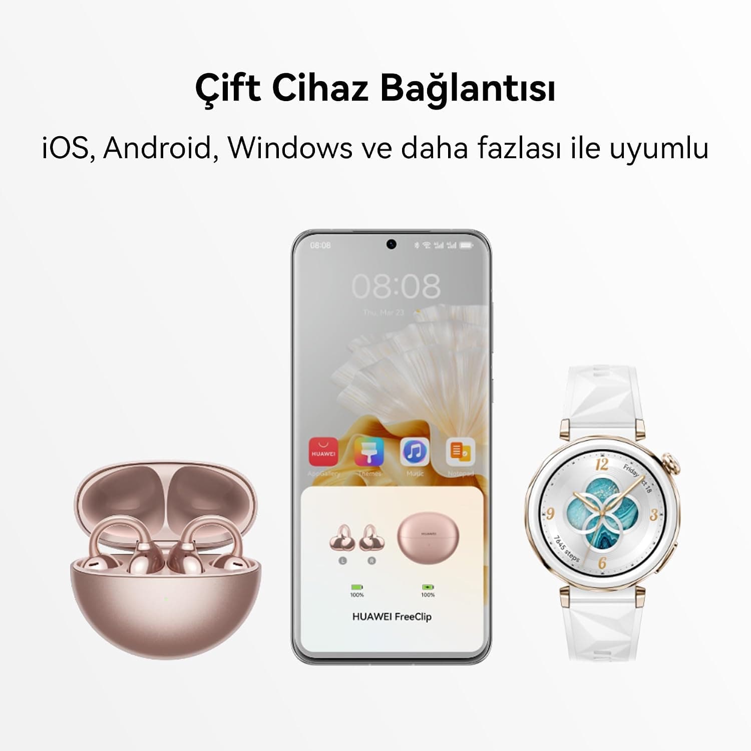 هندزفری HUAWEI FreeClip با طراحی باز، اتصال دو دستگاه، مشکی هندزفری HUAWEI FreeClip با طراحی باز، اتصال دو دستگاه، مشکی