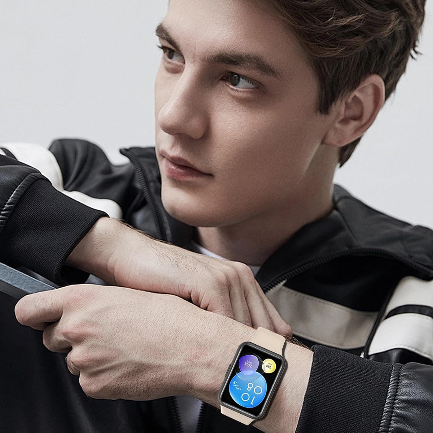 بند یدکی ساعت Wownadu سیلیکونی سازگار با Huawei Watch Fit 2/Active/Elegant زنانه و مردانه سفید Lunar بدون ساعت بند یدکی ساعت Wownadu سیلیکونی سازگار با Huawei Watch Fit 2/Active/Elegant زنانه و مردانه سفید Lunar بدون ساعت
