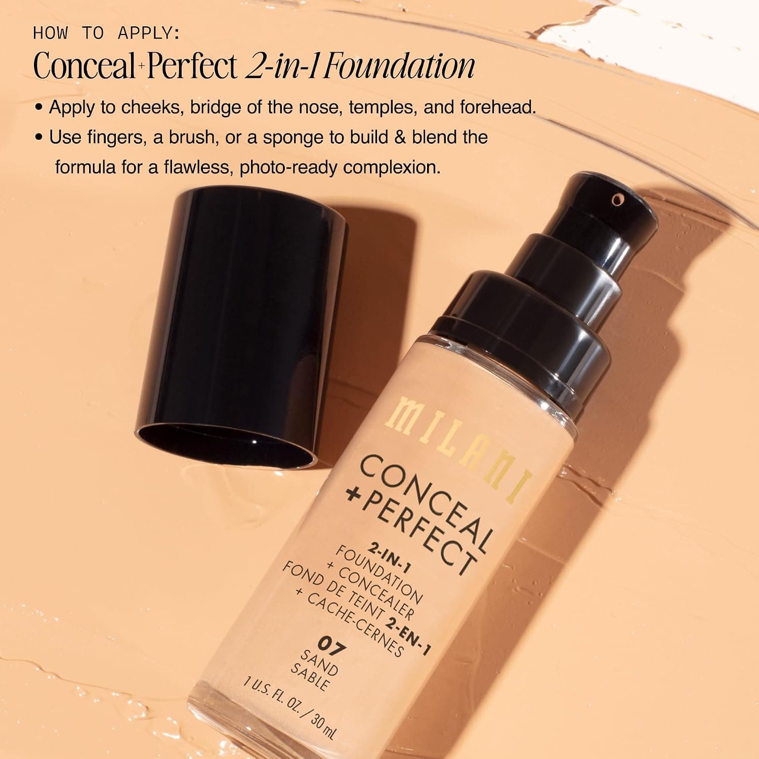 کرمپودر ۲ در ۱ Conceal + Perfect Milani رنگ 02 Natural کرمپودر ۲ در ۱ Conceal + Perfect Milani رنگ 02 Natural