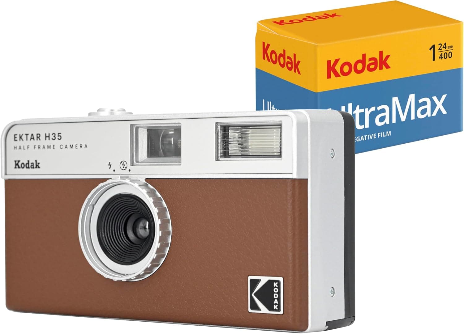 دوربین عکاسی فیلمی نیمفریم KODAK EKTAR H35 قهوهای همراه با فیلم 24exp دوربین عکاسی فیلمی نیمفریم KODAK EKTAR H35 قهوهای همراه با فیلم 24exp