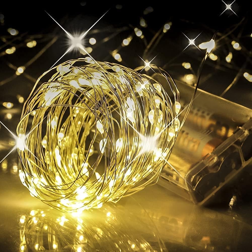ریسه LED تزئینی باتریخور ROBEVE زرد آفتابی 5 متری ریسه LED تزئینی باتریخور ROBEVE زرد آفتابی 5 متری