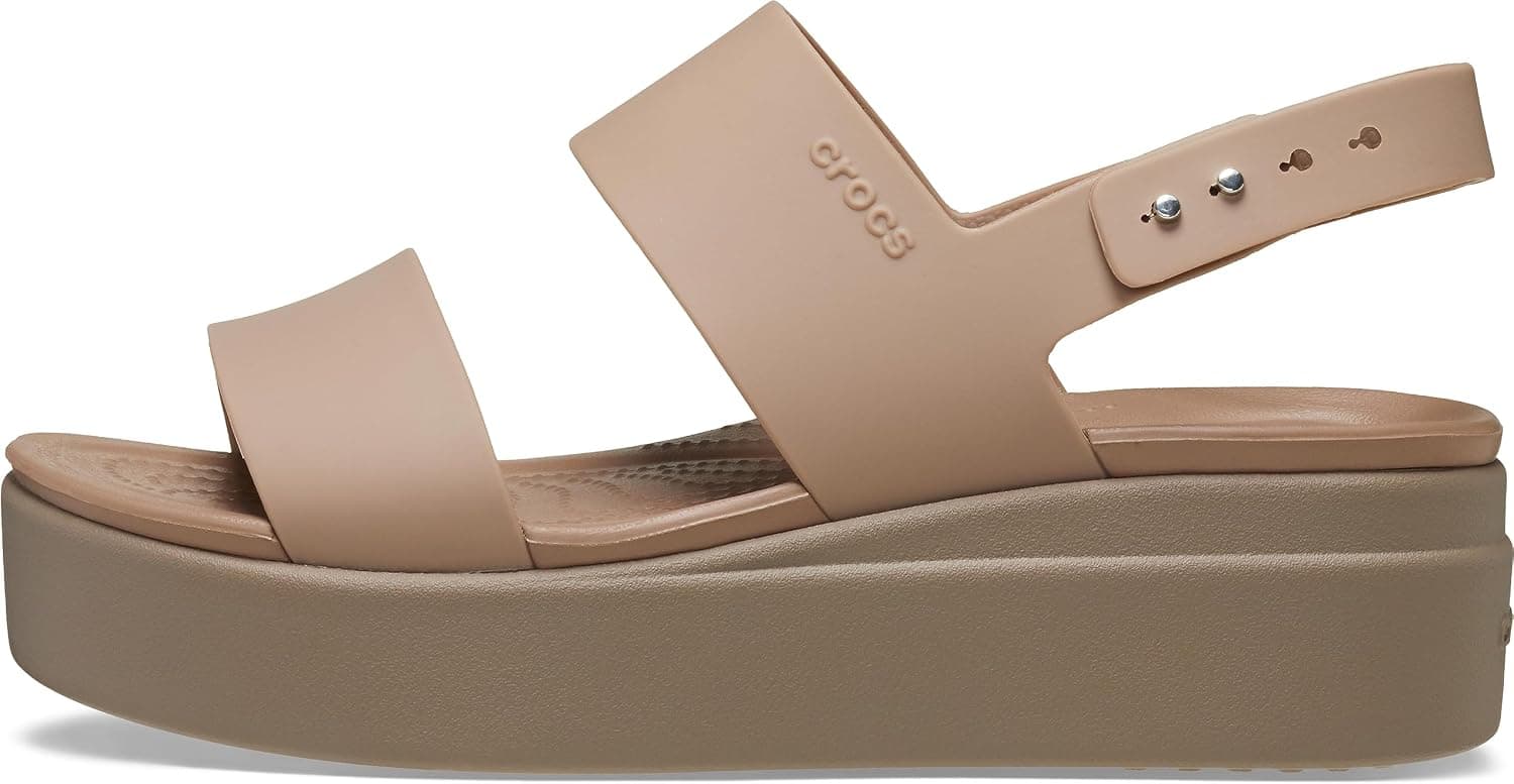 صندل زنانه Crocs پاشنه گوهای کم ارتفاع مدل Brooklyn صندل زنانه Crocs پاشنه گوهای کم ارتفاع مدل Brooklyn