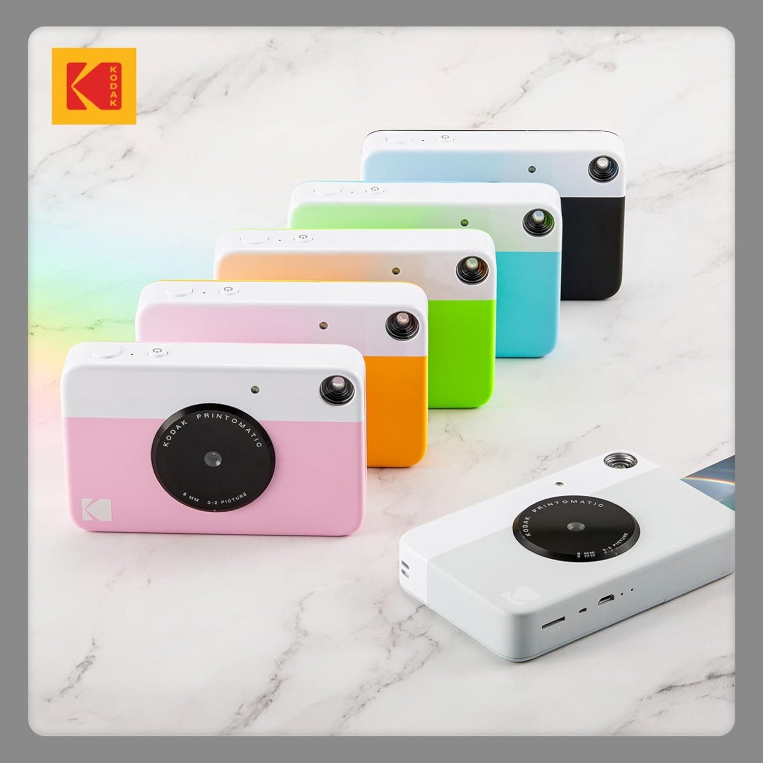 دوربین چاپ فوری Zink KODAK Printomatic مشکی بسته هدیه با لوازم جانبی دوربین چاپ فوری Zink KODAK Printomatic مشکی بسته هدیه با لوازم جانبی