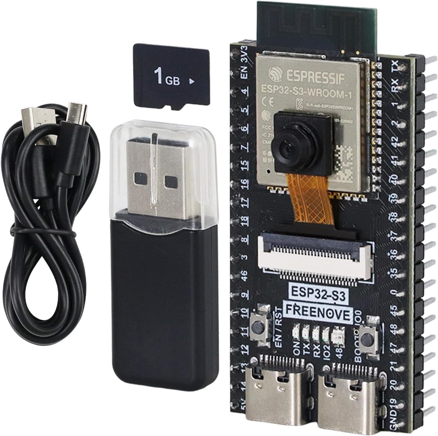 برد توسعه FREENOVE با دوربین داخلی و بیسیم مدل ESP32-S3-WROOM CAM برد توسعه FREENOVE با دوربین داخلی و بیسیم مدل ESP32-S3-WROOM CAM