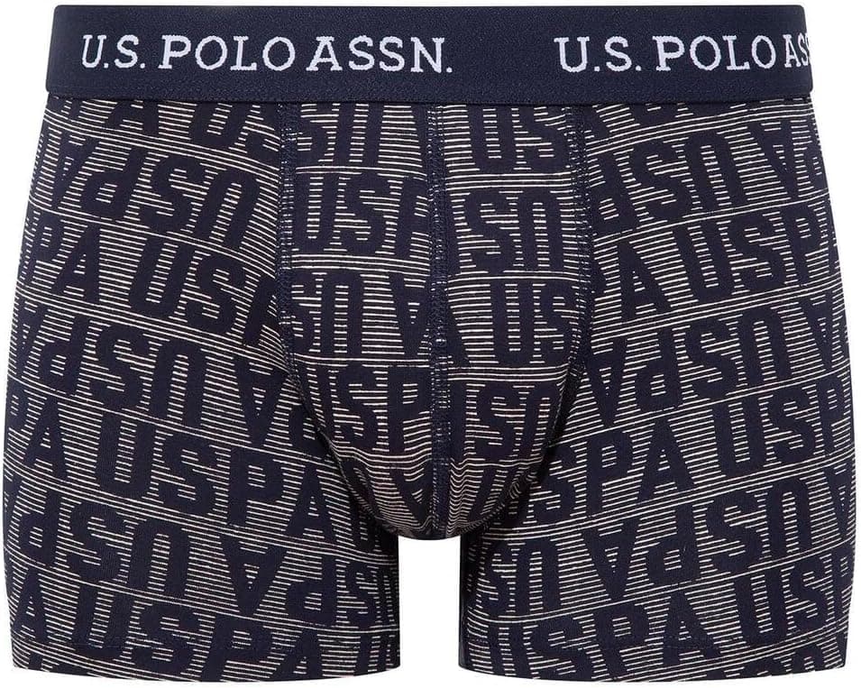 بوکسر مردانه U.S. POLO ASSN. بسته 3 تایی ایندیگو-سرمهای طرحدار بوکسر مردانه U.S. POLO ASSN. بسته 3 تایی ایندیگو-سرمهای طرحدار