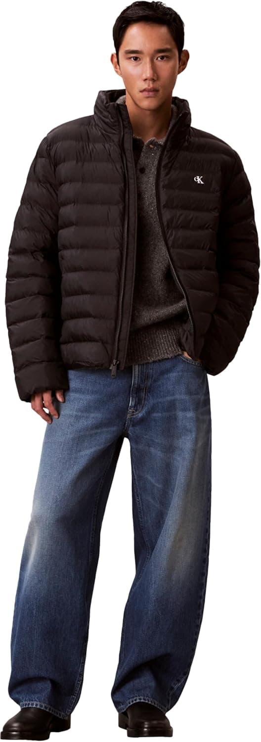 ژاکت مردانه Calvin Klein نایلونی کلاهدار زیپدار پافر ژاکت مردانه Calvin Klein نایلونی کلاهدار زیپدار پافر
