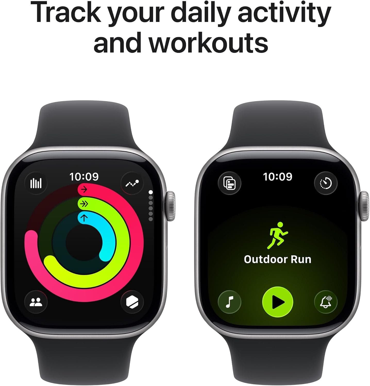 ساعت هوشمند Apple Watch Series 11 GPS با بدنه آلومینیومی خاکستری فضایی و بند ورزشی مشکی 46mm سایز M/L ساعت هوشمند Apple Watch Series 11 GPS با بدنه آلومینیومی خاکستری فضایی و بند ورزشی مشکی 46mm سایز M/L