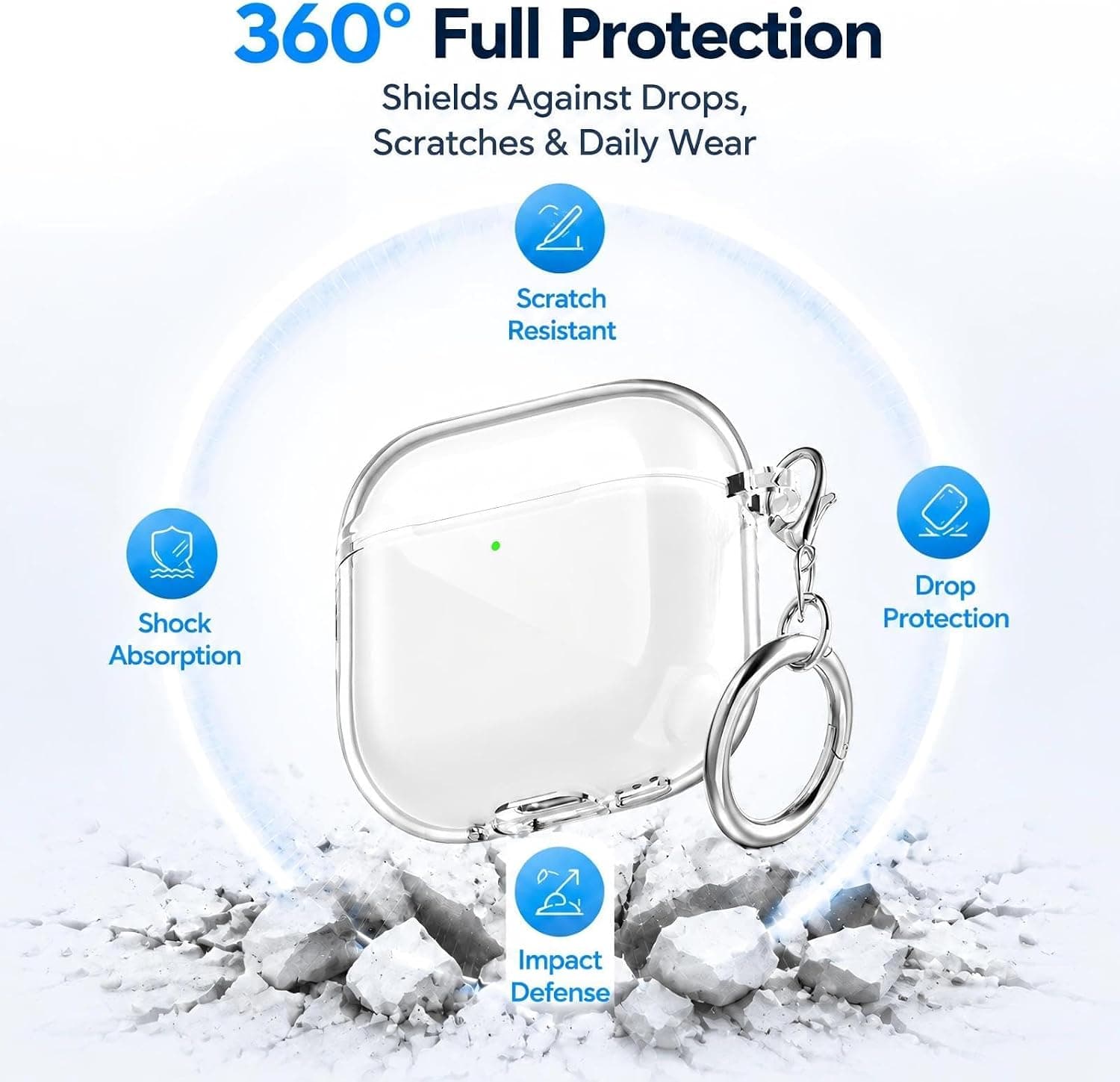 قاب شفاف MHYALUDO برای AirPods 5 (2026) و AirPods 4 (2024) سفید قاب شفاف MHYALUDO برای AirPods 5 (2026) و AirPods 4 (2024) سفید