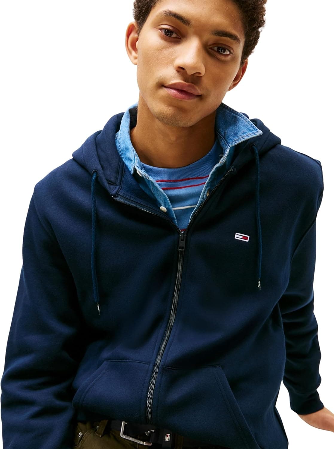 سوئیشرت کاپوشندار مردانه Tommy Jeans زیپدار مدل TJM REG S FLAG ZIP THRU سوئیشرت کاپوشندار مردانه Tommy Jeans زیپدار مدل TJM REG S FLAG ZIP THRU