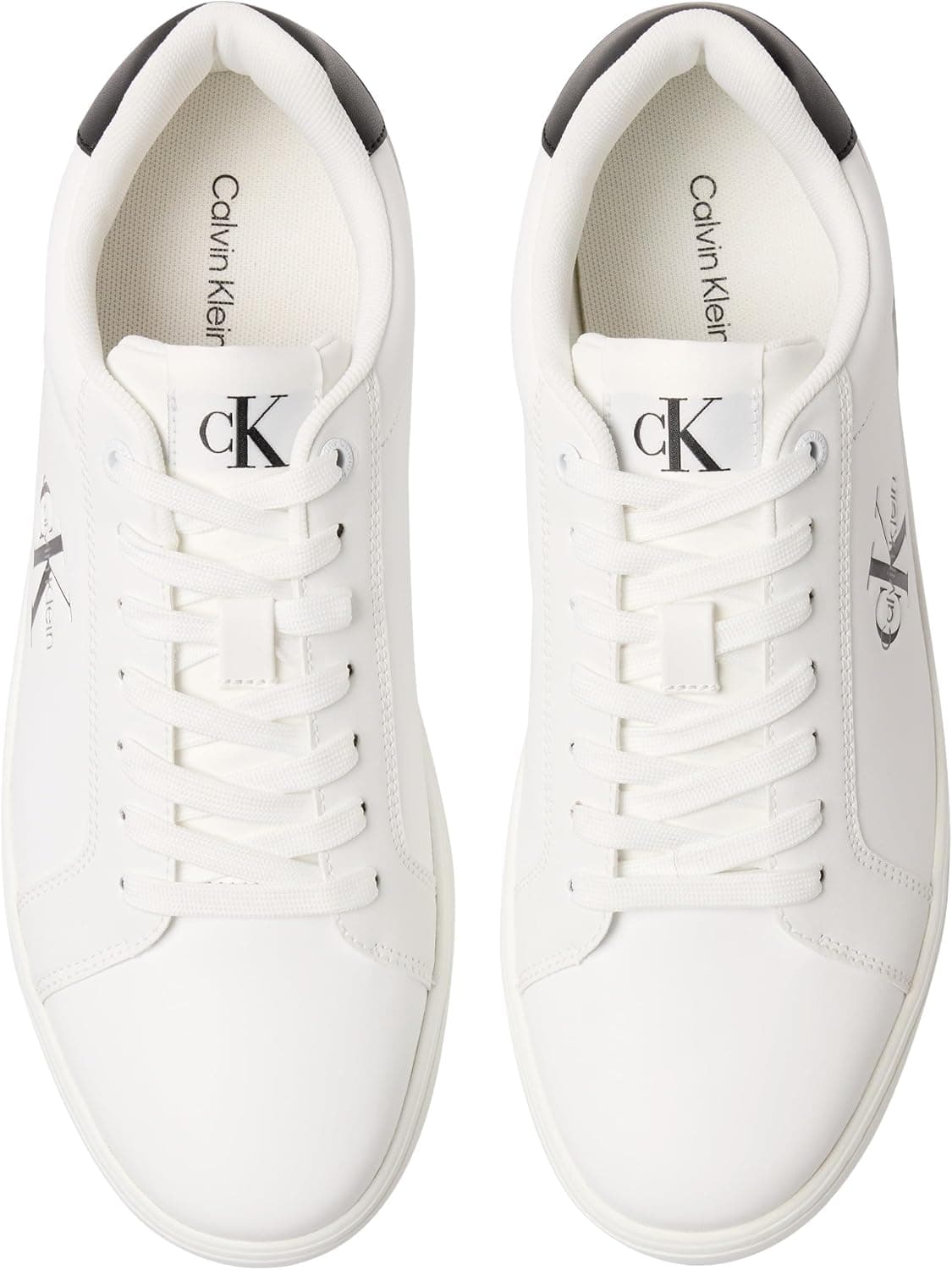کفش کتانی Calvin Klein چرمی بندی با زیره تخت و طرح CK مدل CLASSIC CUPSOLE MONO LTH کفش کتانی Calvin Klein چرمی بندی با زیره تخت و طرح CK مدل CLASSIC CUPSOLE MONO LTH