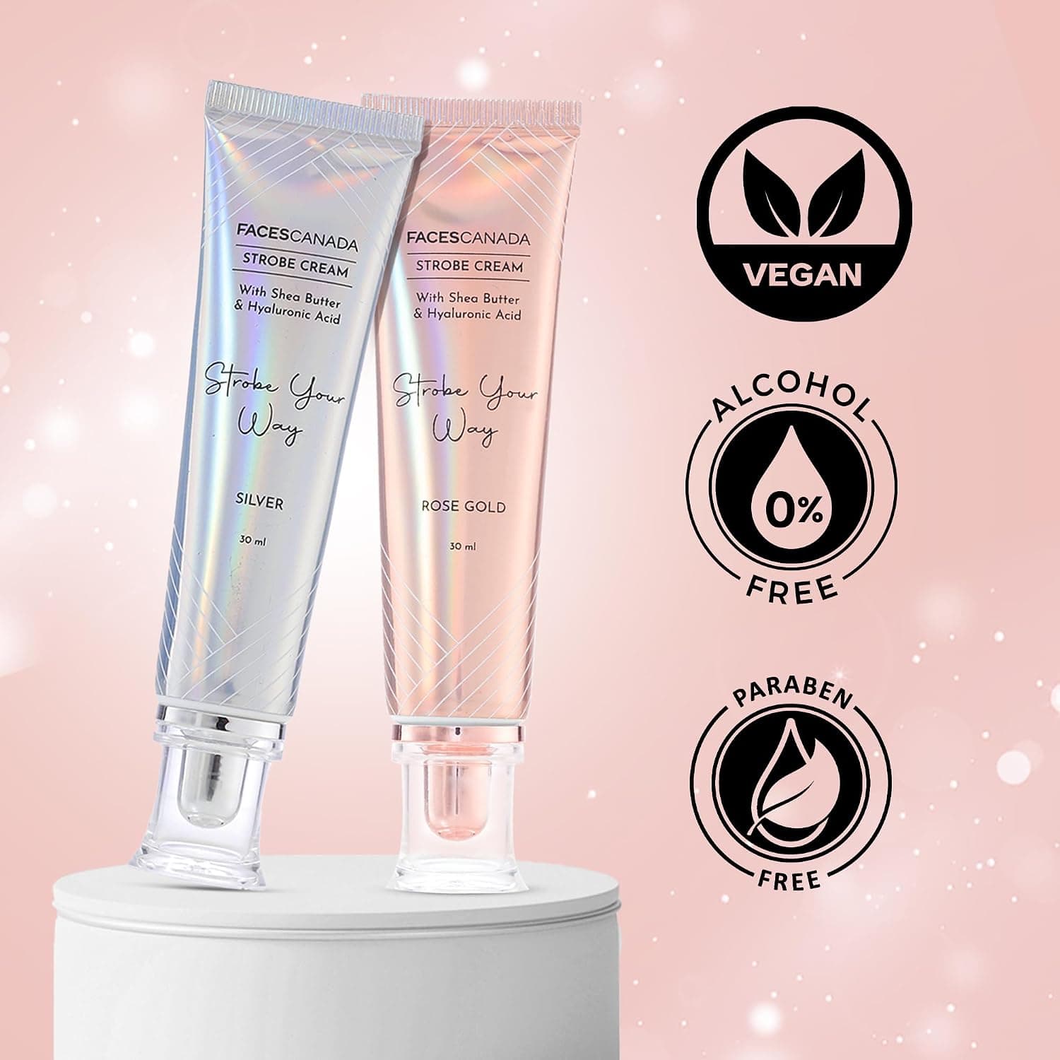کرم استروب FACESCANADA رنگ رز گلد 30ml کرم استروب FACESCANADA رنگ رز گلد 30ml