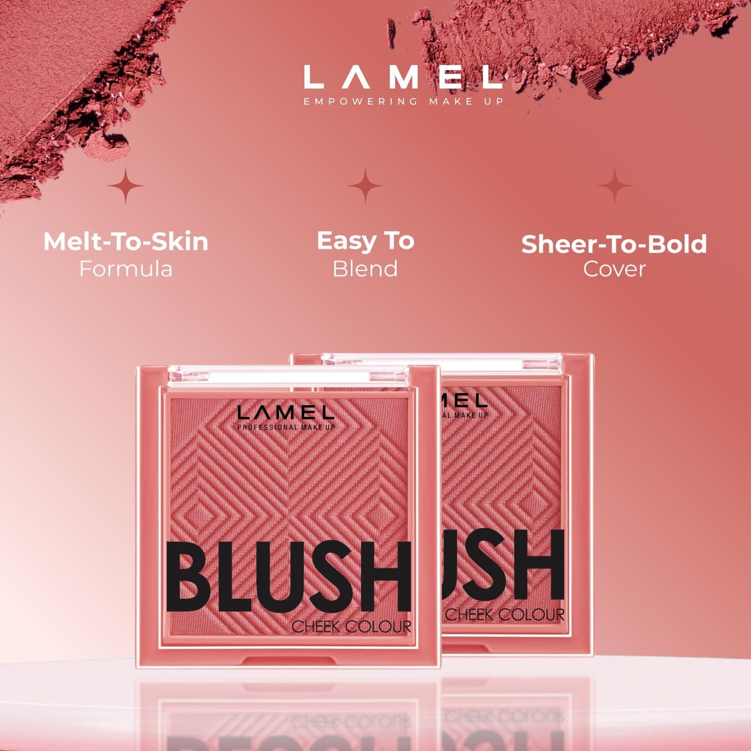 رژگونه پودری Lamel بنفش مدل 408 رنگ Plum وزن 3.8g رژگونه پودری Lamel بنفش مدل 408 رنگ Plum وزن 3.8g