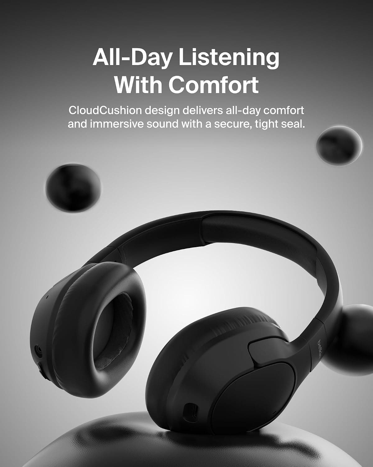 هدفون بیسیم Belkin مدل SoundForm Isolate با حذف نویز فعال هدفون بیسیم Belkin مدل SoundForm Isolate با حذف نویز فعال
