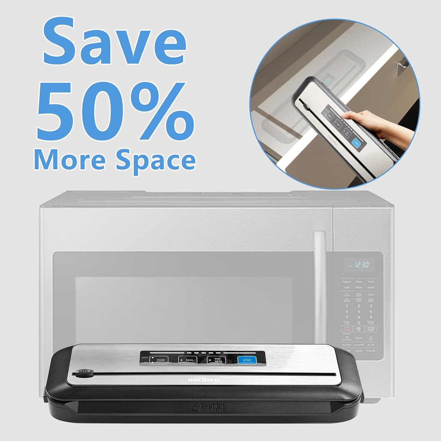 دستگاه وکیوم مواد غذایی Inkbird مدل INK-VS01 با سیل خودکار یکلمسی 220V دستگاه وکیوم مواد غذایی Inkbird مدل INK-VS01 با سیل خودکار یکلمسی 220V