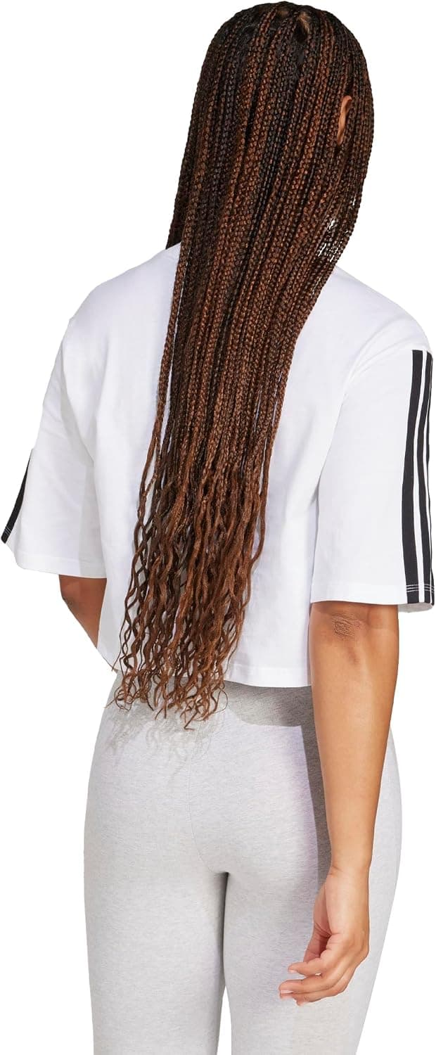 تیشرت زنانه adidas Essentials نخی گشاد 3-Stripes تیشرت زنانه adidas Essentials نخی گشاد 3-Stripes