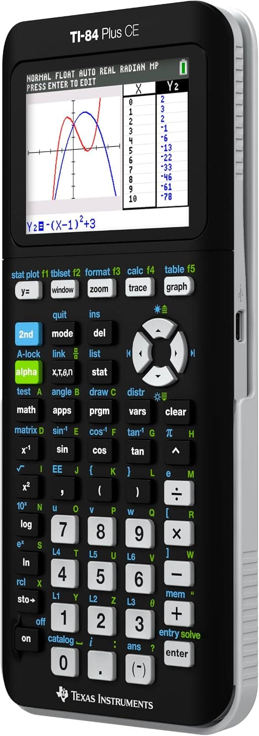 ماشینحساب نموداری TEXAS INSTRUMENTS مشکی 7.5 Inch مدل TI-84 Plus CE ماشینحساب نموداری TEXAS INSTRUMENTS مشکی 7.5 Inch مدل TI-84 Plus CE
