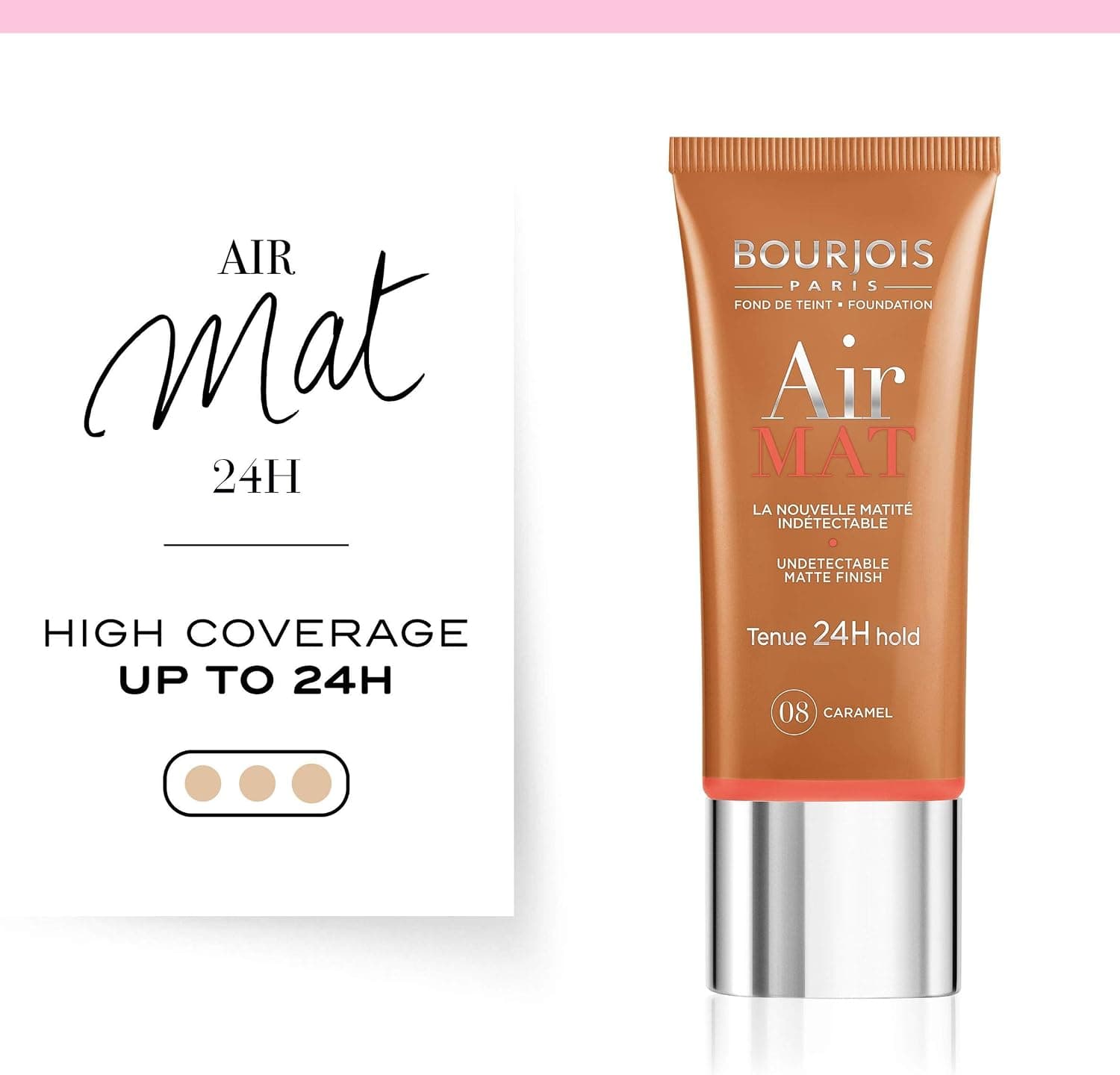 کرمپودر Bourjois Air Mat 24H رنگ 08 Caramel حجم 30 ML کرمپودر Bourjois Air Mat 24H رنگ 08 Caramel حجم 30 ML