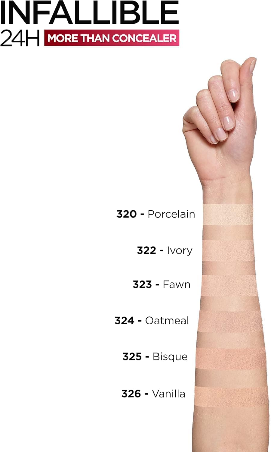 کانسیلر مایع L'Oreal Paris Infallible 24H More Than Concealer با پوشش کامل و ماندگاری طولانی، مدل 326 Neutral کانسیلر مایع L'Oreal Paris Infallible 24H More Than Concealer با پوشش کامل و ماندگاری طولانی، مدل 326 Neutral
