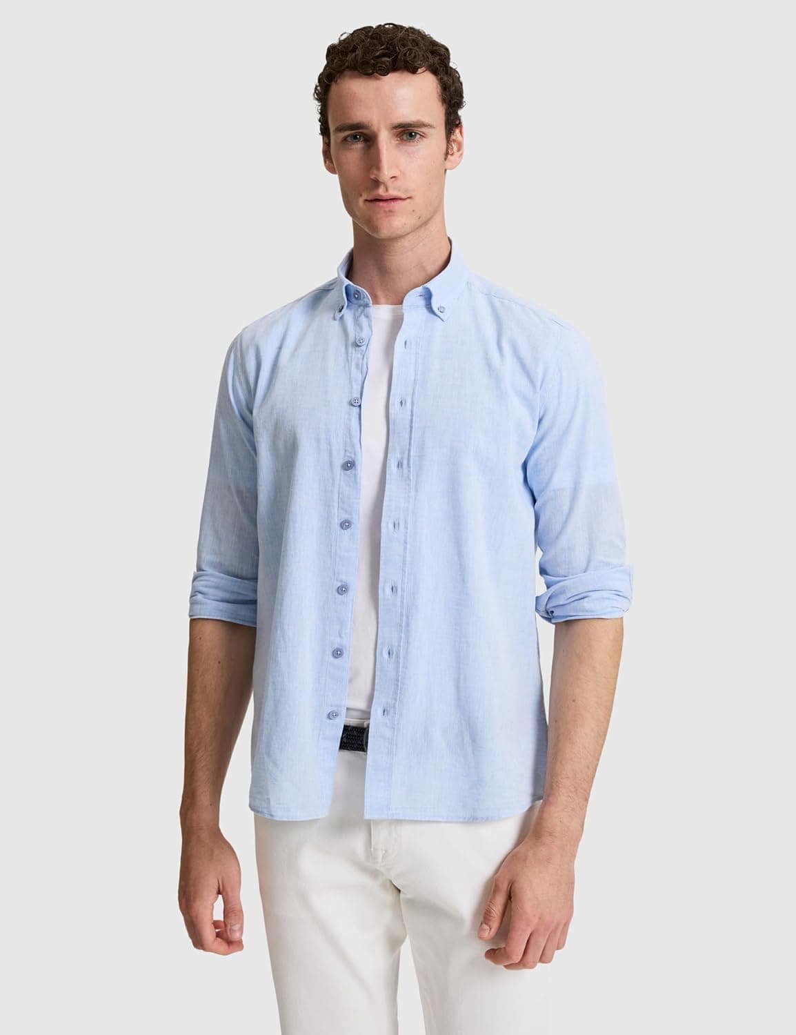 پیراهن مردانه Pierre Cardin طرحدار آبی یخی مدل 50325356-VR095 پیراهن مردانه Pierre Cardin طرحدار آبی یخی مدل 50325356-VR095