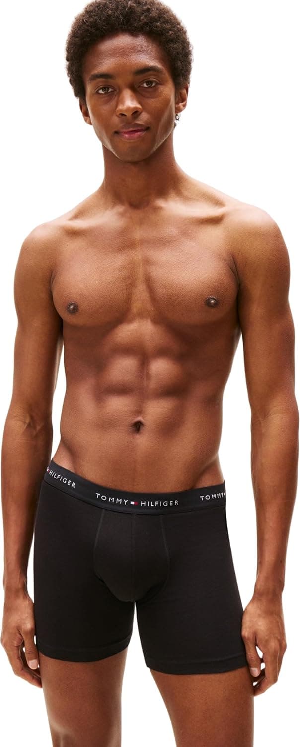 شورت باکسر بریف مردانه Tommy Hilfiger بسته 3P مدل DTM شورت باکسر بریف مردانه Tommy Hilfiger بسته 3P مدل DTM
